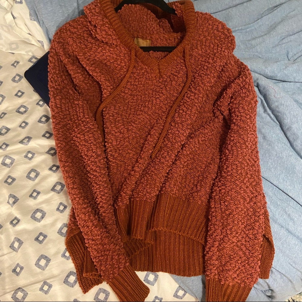 Burnt red pullover / hoodie